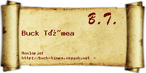 Buck Tímea névjegykártya
